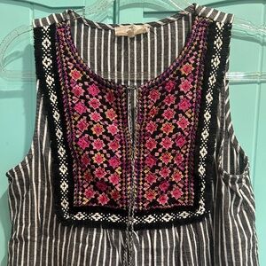 EUC Entro women’s tunic tank sz small - cotton boho